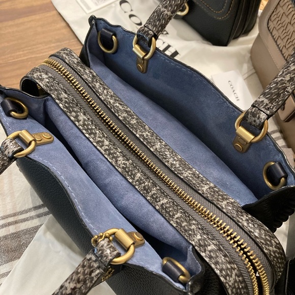 SOLD Coach Black/Ink Exotic Whipstitch Rogue 25 Style No. 69619 - Picture 9 of 15